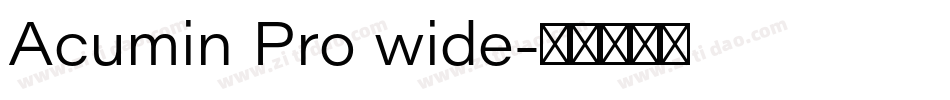Acumin Pro wide字体转换